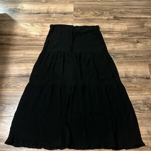 Black Tiered Maxi Skirt